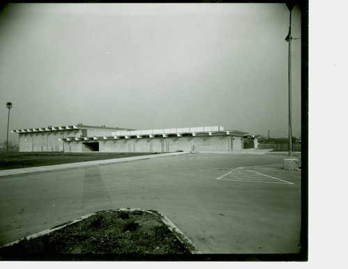 View of construction of the gymnasium at Victoria Park