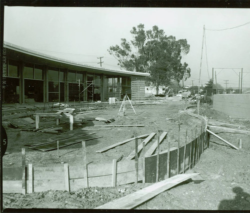 View of construction of the clubhouse at Chester Washington Golf Course