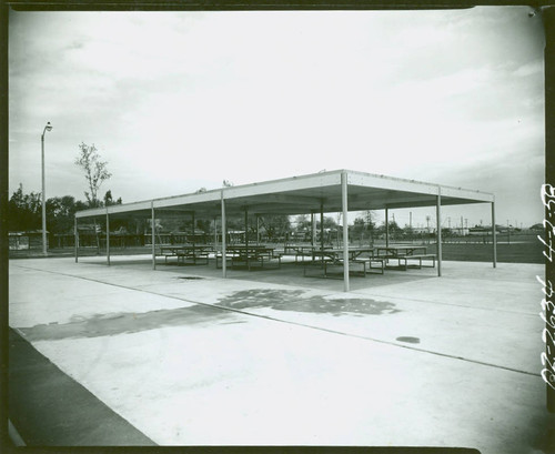 View of picnic shelter at Mona Park