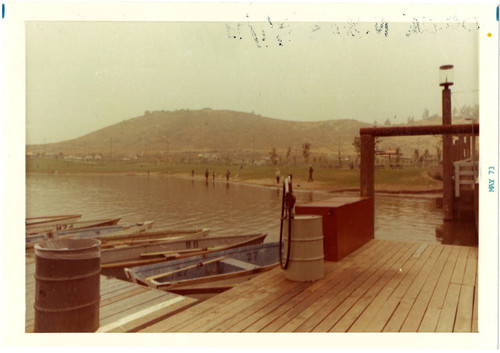 View of docks at Frank G. Bonelli Regional Park