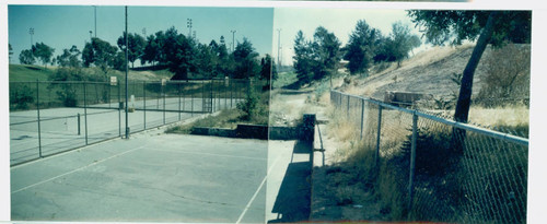 View of the tennis and handball courts at City Terrace Park