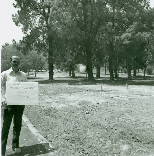 View of construction of Veterans Memorial Park