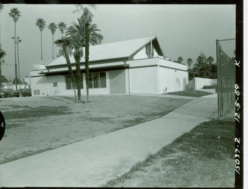 View of construction of the senior center at Salazar Park