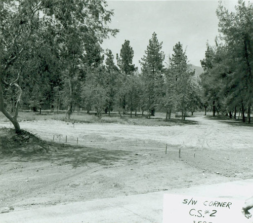 View of construction of Veterans Memorial Park