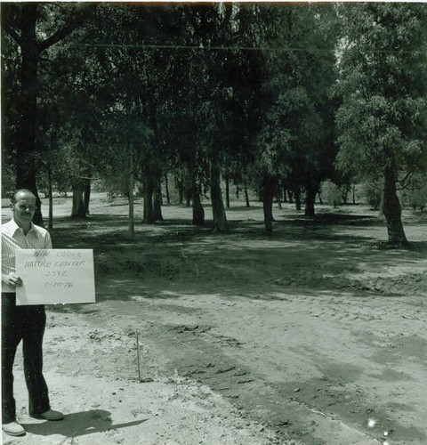 View of construction of Veterans Memorial Park