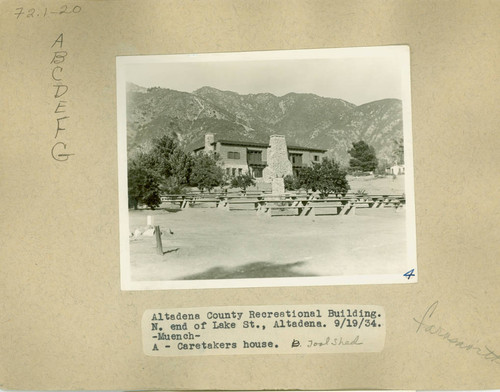 View of the picnic area and Davies Building at Charles S. Farnsworth Park