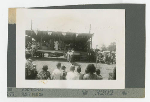 The grandstand at the Independence Day Carnival, South Whittier, California