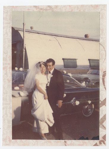 Angel and Dolores Cabral on their wedding day, Whittier, California