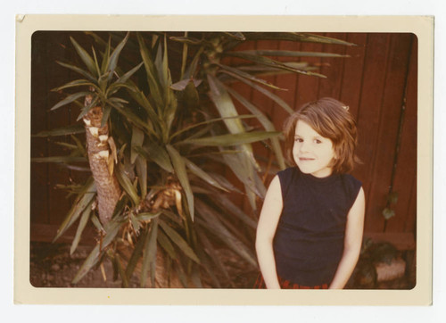 Pamela Shepard in the backyard, South Whittier, California