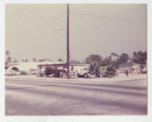 G&G Produce stand on the corner of Rivera Road and Norwalk Boulevard, Los Nietos, California