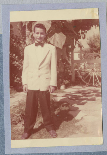 Angel Cabral on his junior high graduation day, Whittier, California