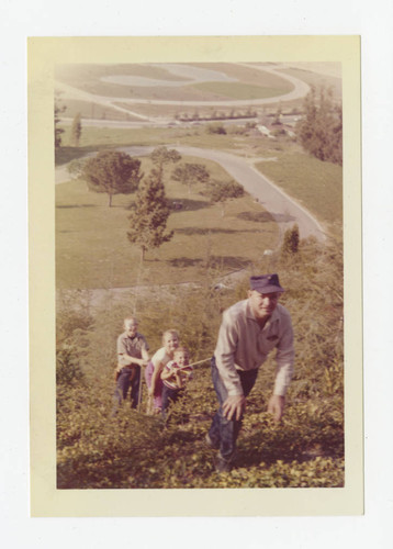 Poteet family hiking above Rose Hills Memorial Park, Whittier, California