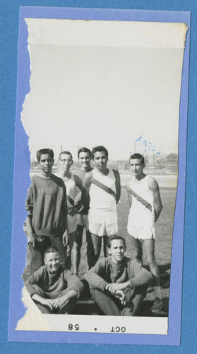 Members of Sierra High School track team, Whittier, California