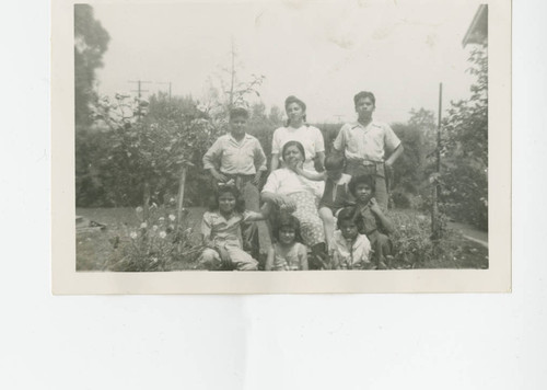 Jimenez family, Los Nietos, California (front of photo)