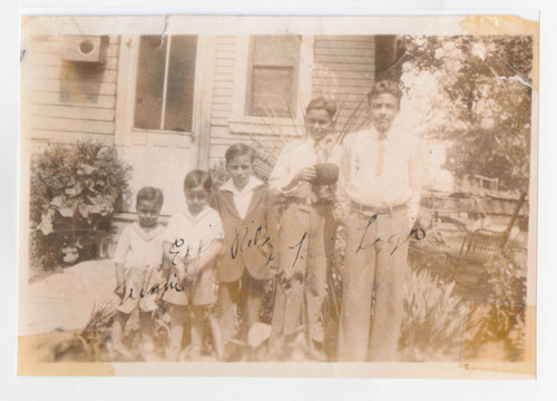 Cabral brothers in front of their house, South Whittier, California