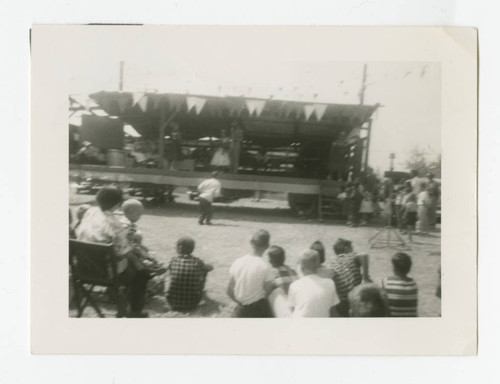 The grandstand at the Independence Day Carnival, South Whittier, California