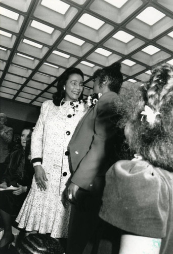 Coretta Scott King talks with Shirley Caesar