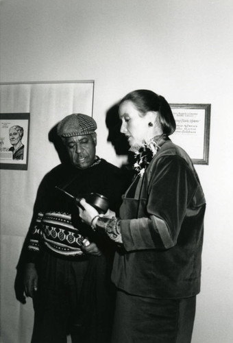 County Librarian Talks with Dizzy Gillespie