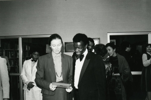 County Librarian Linda Crismond with Actor Brock Peters at African American Living Legends Program