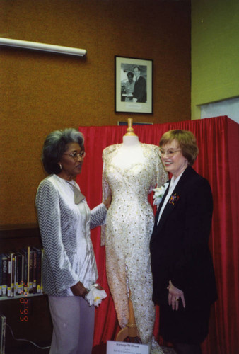 Nancy Wilson and County Librarian with Dress