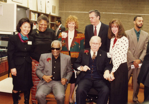 Ray Charles and Attendees of African American Living Legends Program