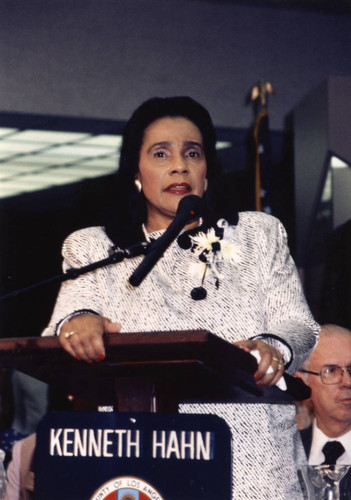 Coretta Scott King Speaks at A C Bilbrew Library