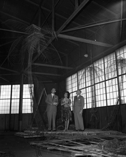 Rose Parade float under construction