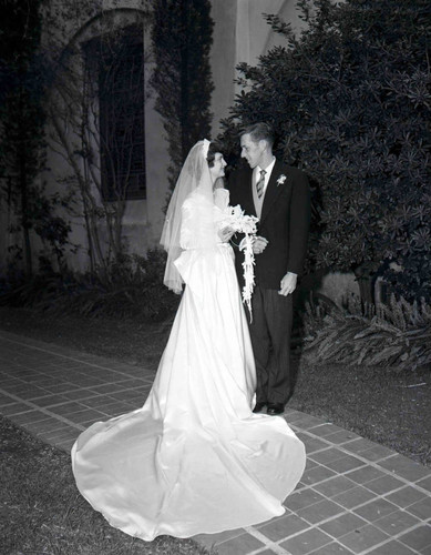 Bride and groom at St. Elizabeth Church