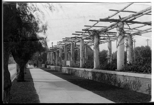 Pergola on Colordado between Maryland Hotel and Tennis Courts