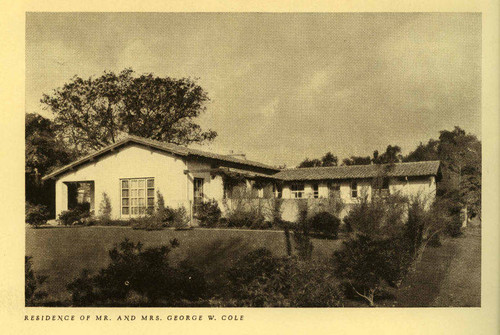 Residence of Mr. and Mrs. George W. Cole