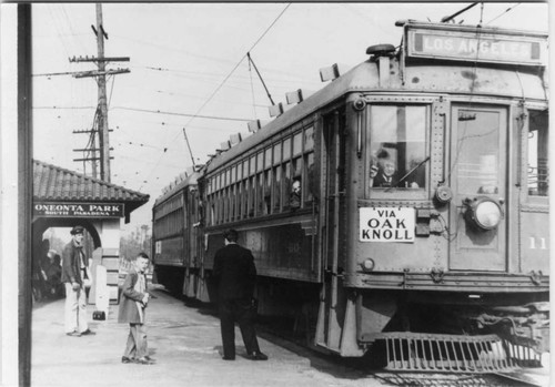 Pacific Electric Car at Oneonta Park Station