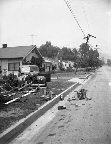 Scene of automobile accident in Monrovia