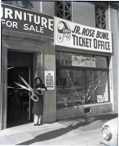 Margaret Field Ribbon cutting for the Junior Rose Bowl ticket office