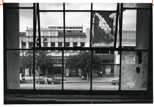 One Colorado seen through cracked window