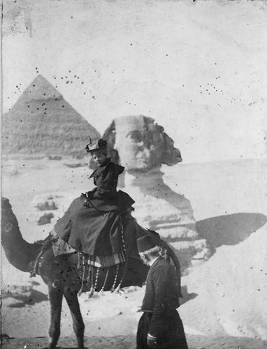 Eva on Camel in Egypt