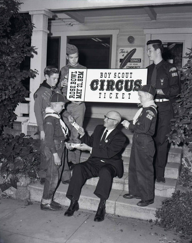 Publicity photo for Boy Scout Rose Bowl Circus