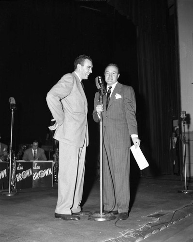 On the stage with Bob Hope