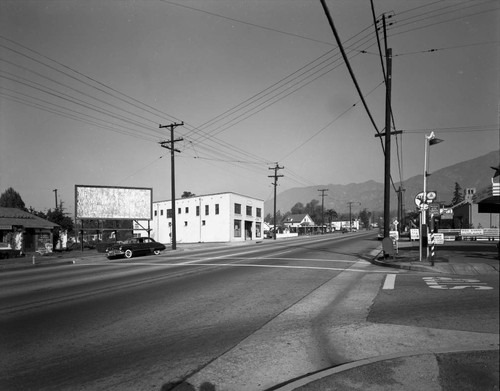 View of street near Altadena Veterinary Hospital