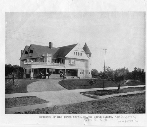 Mrs Frank Brown House, 1895