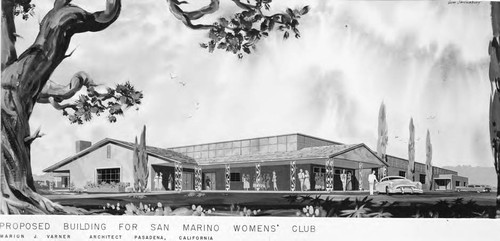 Architectural rendering of Women's Club building