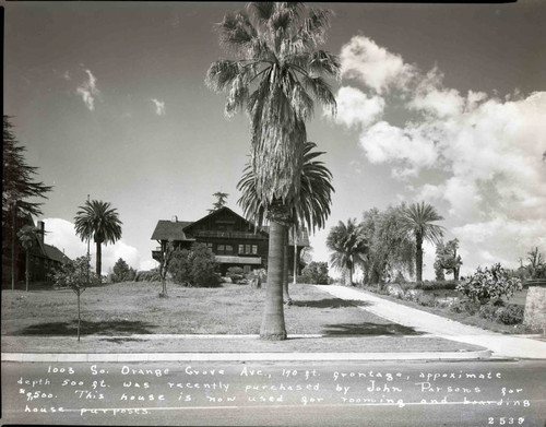 Arthur Fleming House at 1003 South Orange Grove Ave., Pasadena, Calif