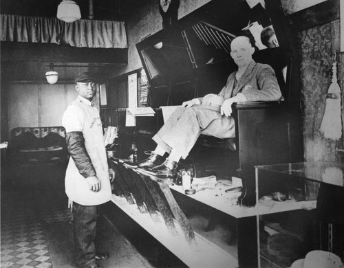 James Wood's shoe shine shop