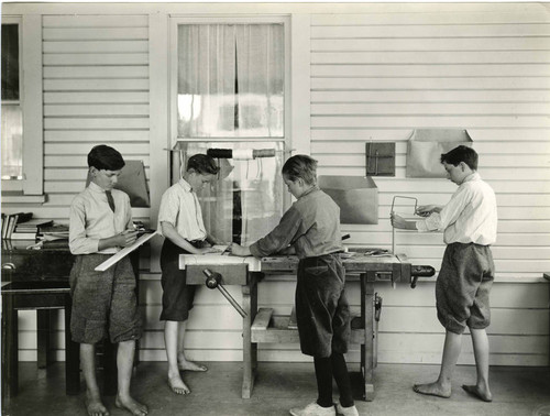 Classical School for Boys, woodworking class