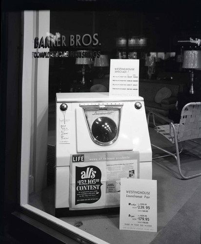 Window display of washing machine