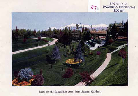 Snow on the Mountains Seen from Sunken Gardens