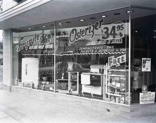 Appliance store window display