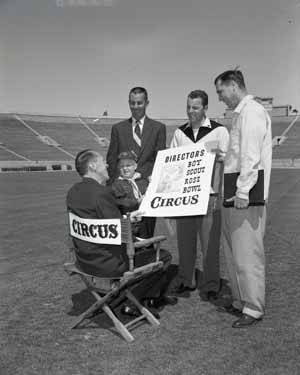 Publicity photo for Boy Scout Rose Bowl Circus