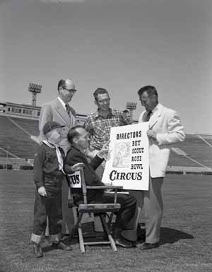 Boy Scout Rose Bowl Circus publicity photo