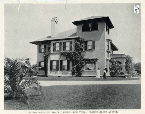 Italian Villa of Edwin Greble (Side View), Orange Grove Avenue