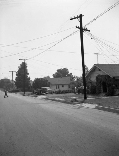 Distance shot of Automobile accident